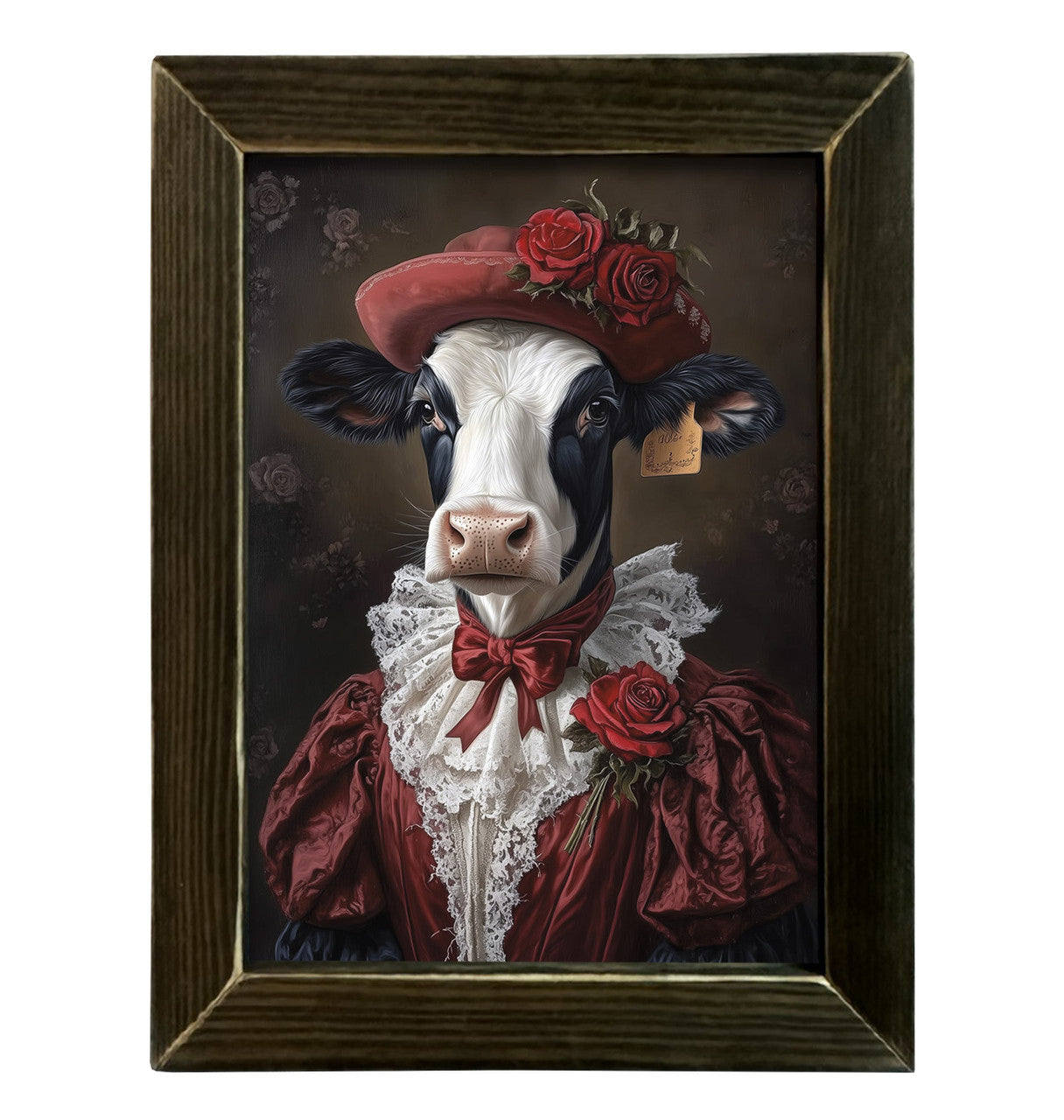 12" x 16" Cupids Valentine Cow Wall Art