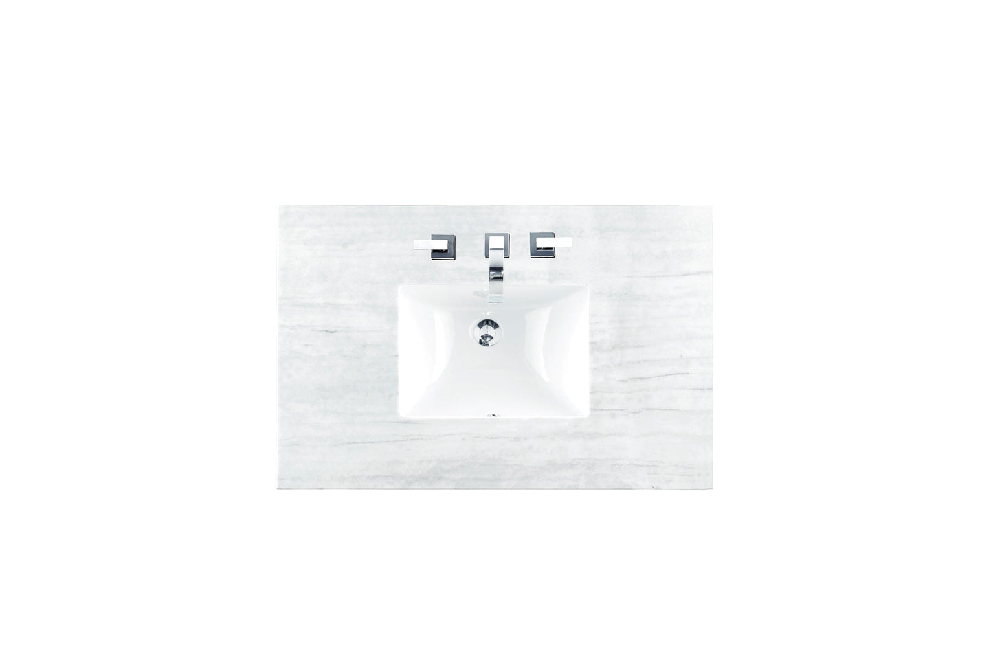 36" Single Top, 3 CM Arctic Fall Solid Surface w/ Sink