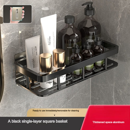 Durable Black Stainless Steel Shower Caddy 20KG Capacity