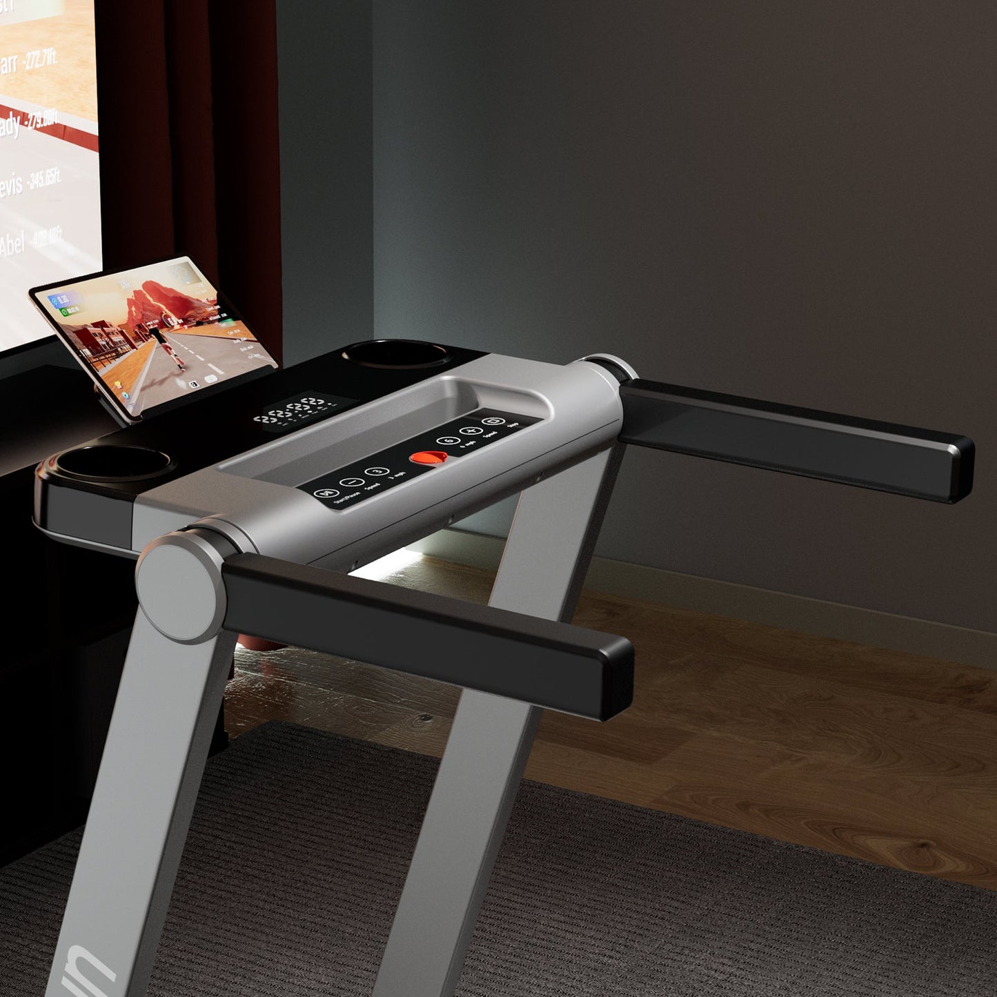 DeerRun A1 Pro Move+ 6% Incline Foldable Treadmill——2025 Upgraded Chip & NFC Support | 350Lbs, 10mph Silver