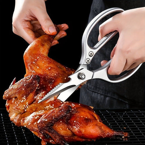 Versatile Stainless Steel Kitchen Shears with Nutcracker Opener