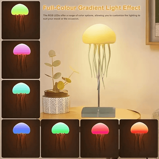 Voice-Controlled Jellyfish Night Light | Ambient LED Mood Lamp for Home Decor