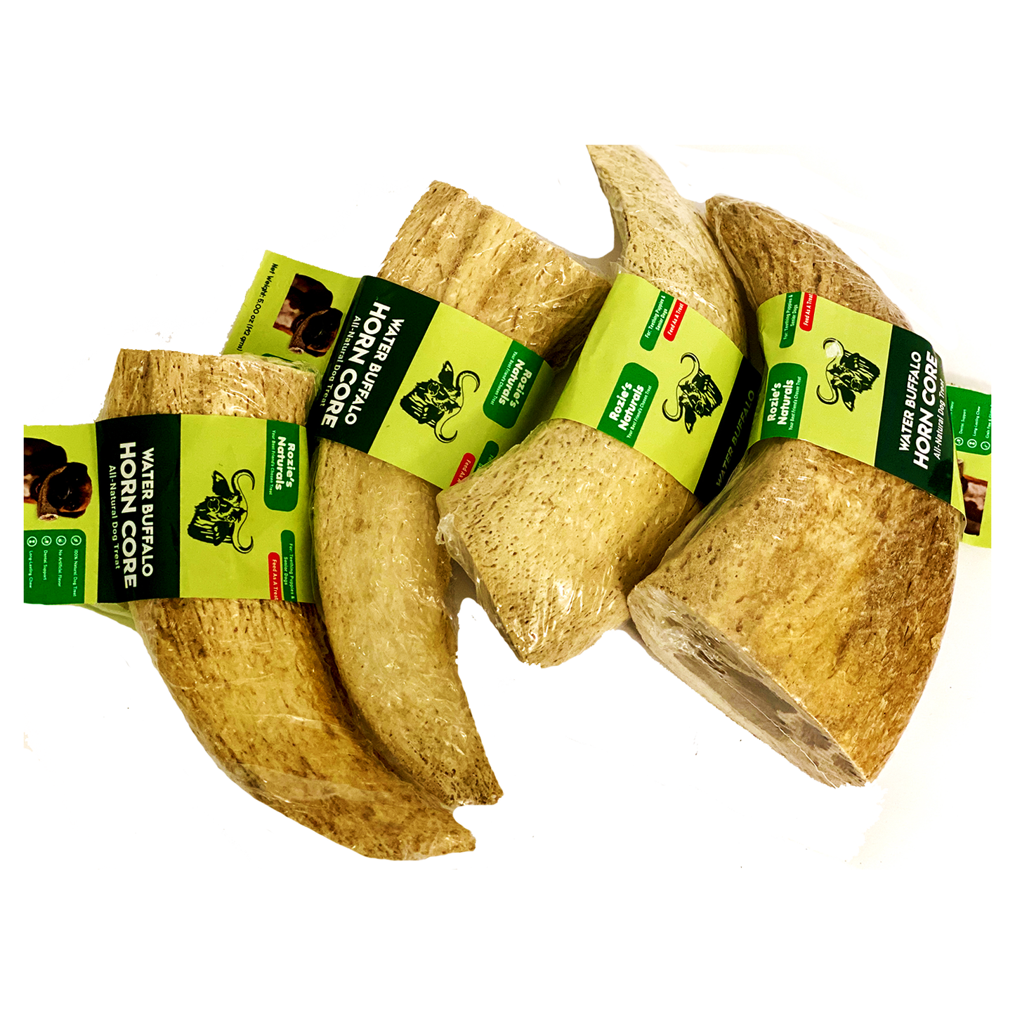 Water Buffalo Horn Core Dog Chews-2 Count-10 oz | Family Pet | Kitchen + Metal
