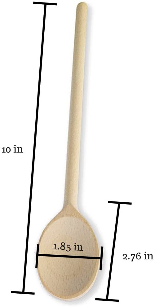 Mr. Woodware - Wooden Kitchen Spoons 10 Inch – Set of 12 | Spoons | Kitchen + Metal