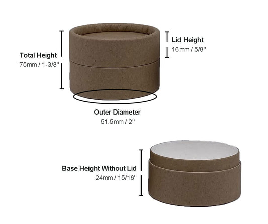 .75 ounce / 20 g Natural Kraft Paper Jar