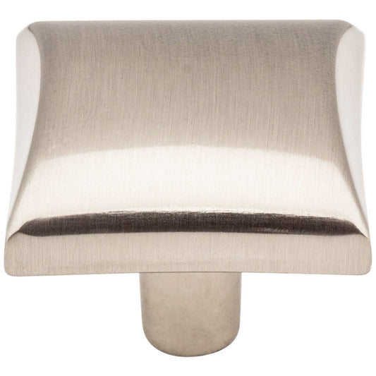 1-1/8" Overall Length Satin Nickel Square Glendale Cabinet Knob