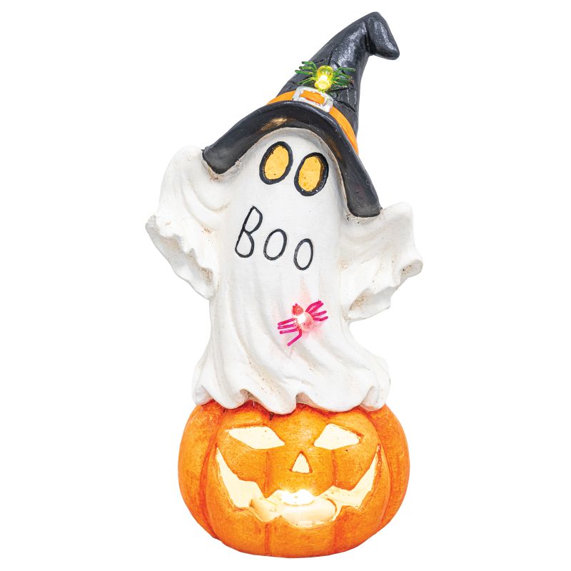 18" Wizard Ghost Jack o Lantern with Lights