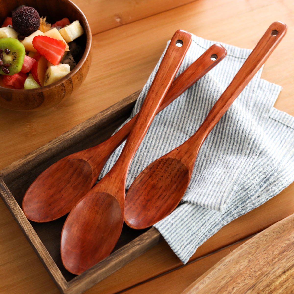 Durable Wooden LongHandle Cooking Spoon for Easy Meal Prep