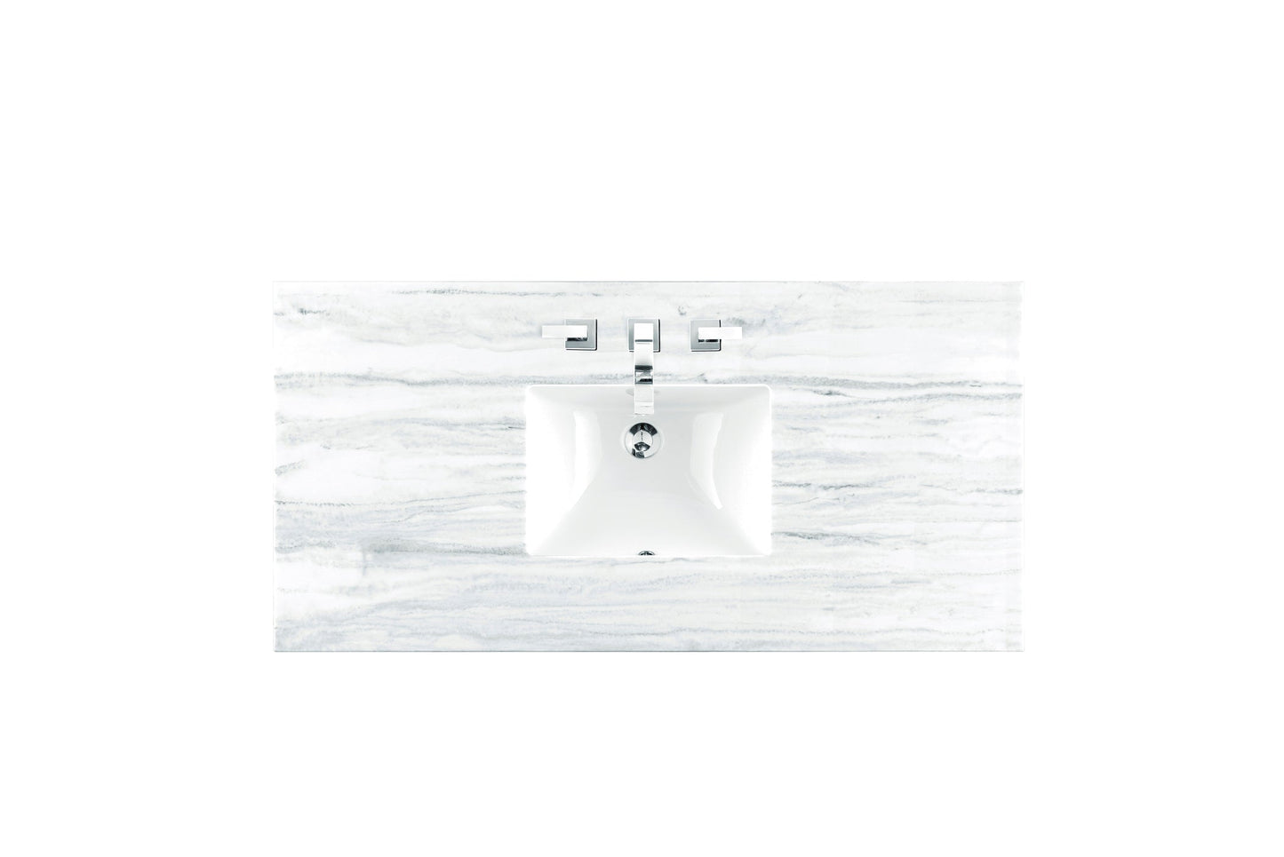 48" Single Top, 3 CM Arctic Fall Solid Surface w/ Sink