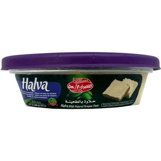 Traditional Halva Sweets - Four Seasons Plain Halva 400g from ALBASHA Store
