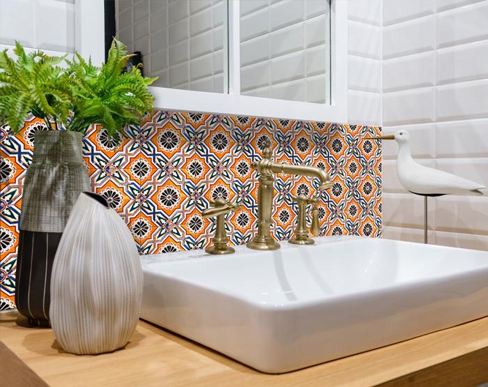 Decorative Tile stickers set of 24 Peel & Stick