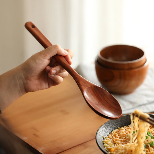 Durable Wooden LongHandle Cooking Spoon for Easy Meal Prep