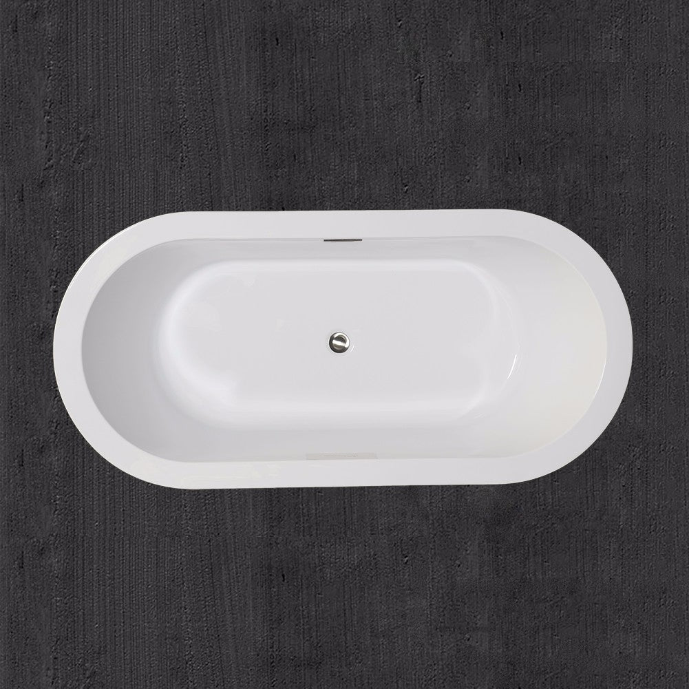 WOODBRIDGE 66" Acrylic Freestanding Bathtub Contemporary Soaking Tub
