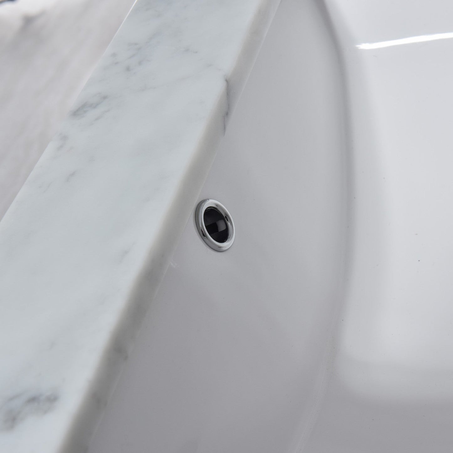 WOODBRIDGE 37" x22" Vanity Top with Single Under Mount Rectangle Bowl, Carrara White Marble, Pre-drilled with 3-hole for 4-inch Centerset Faucet set up Option