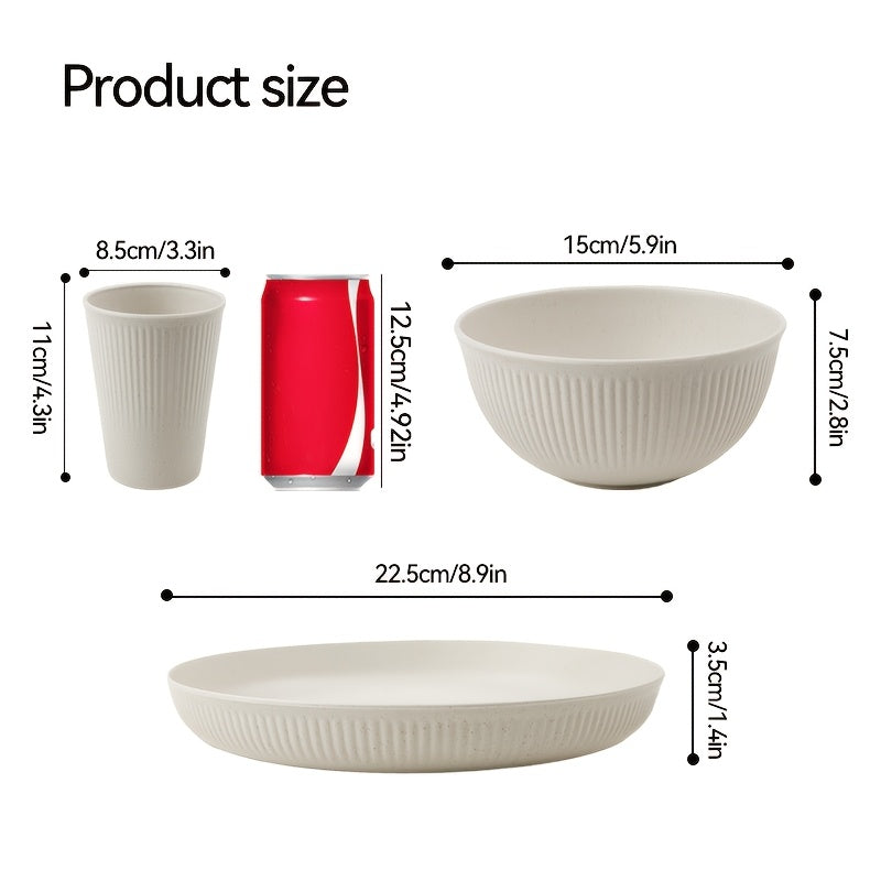 18Piece Unbreakable Dinnerware Set Microwave Dishwasher Safe