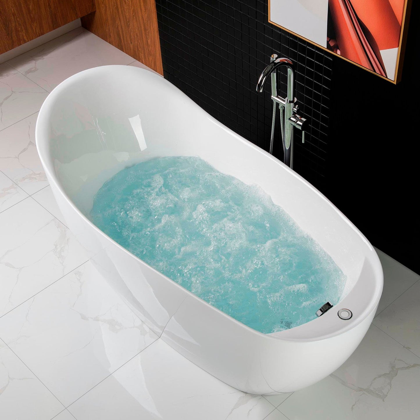 WOODBRIDGE B-0033 Deluxe Air Bubble Free Standing Bathtub