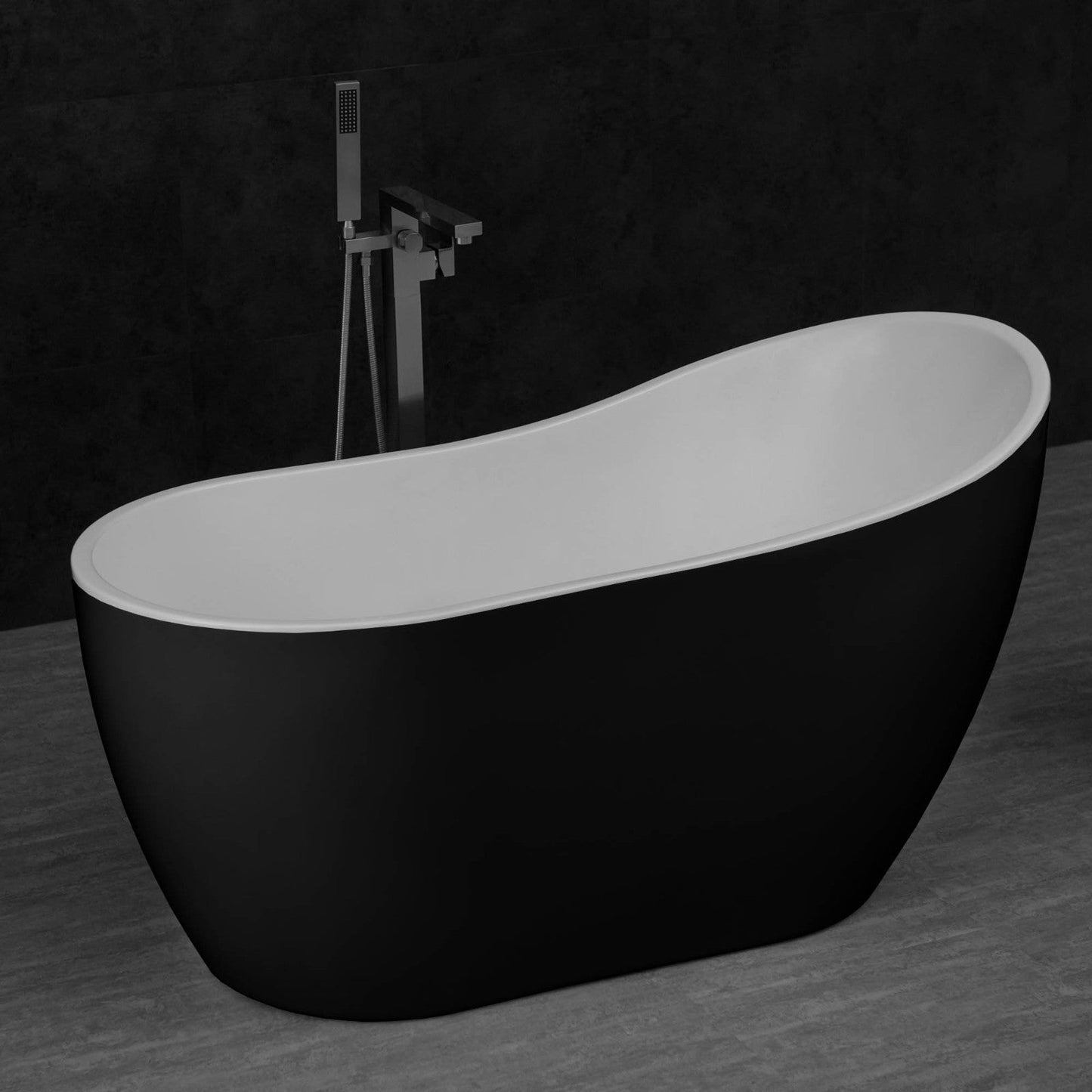 WOODBRIDGE B-1807 Acrylic Freestanding Contemporary Soaking Tub
