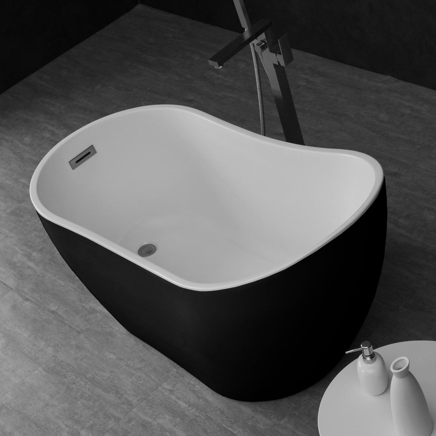 WOODBRIDGE B-1807 Acrylic Freestanding Contemporary Soaking Tub