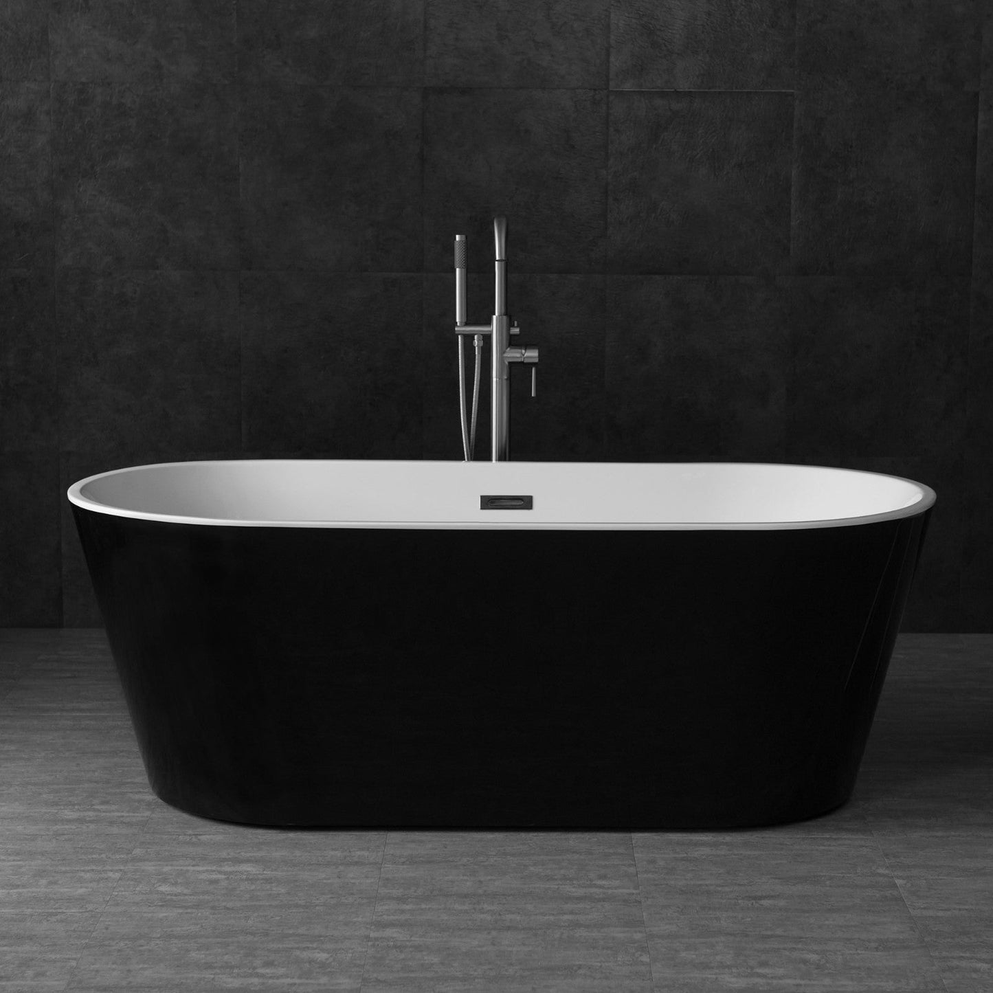 WOODBRIDGE B-1813 67" Acrylic Freestanding Bathtub Contemporary Soaking Tub