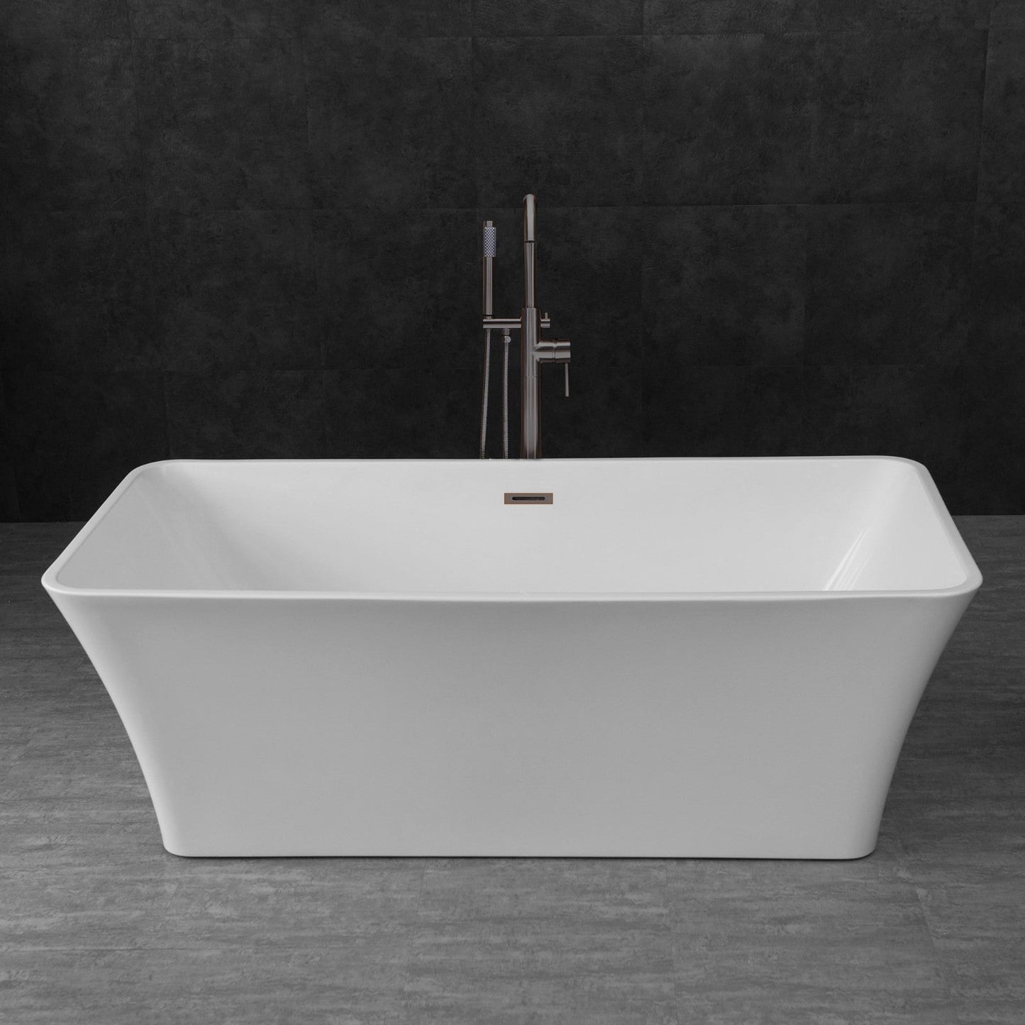 WOODBRIDGE 67" Acrylic Freestanding Bathtub Contemporary Soaking Tub