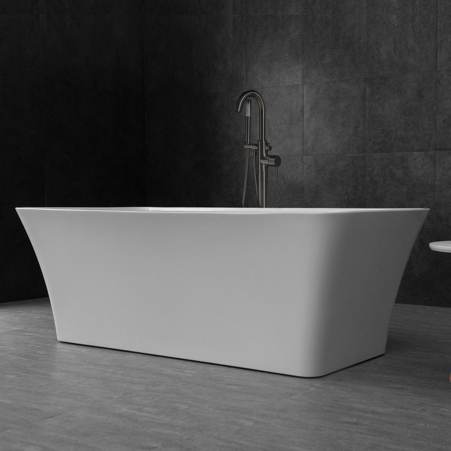 WOODBRIDGE 67" Acrylic Freestanding Bathtub Contemporary Soaking Tub