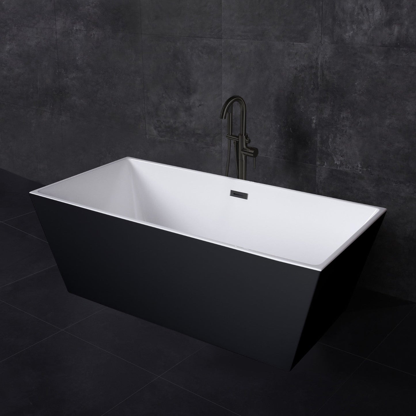 WOODBRIDGE 67" Acrylic Freestanding Bathtub Contemporary Soaking Tub