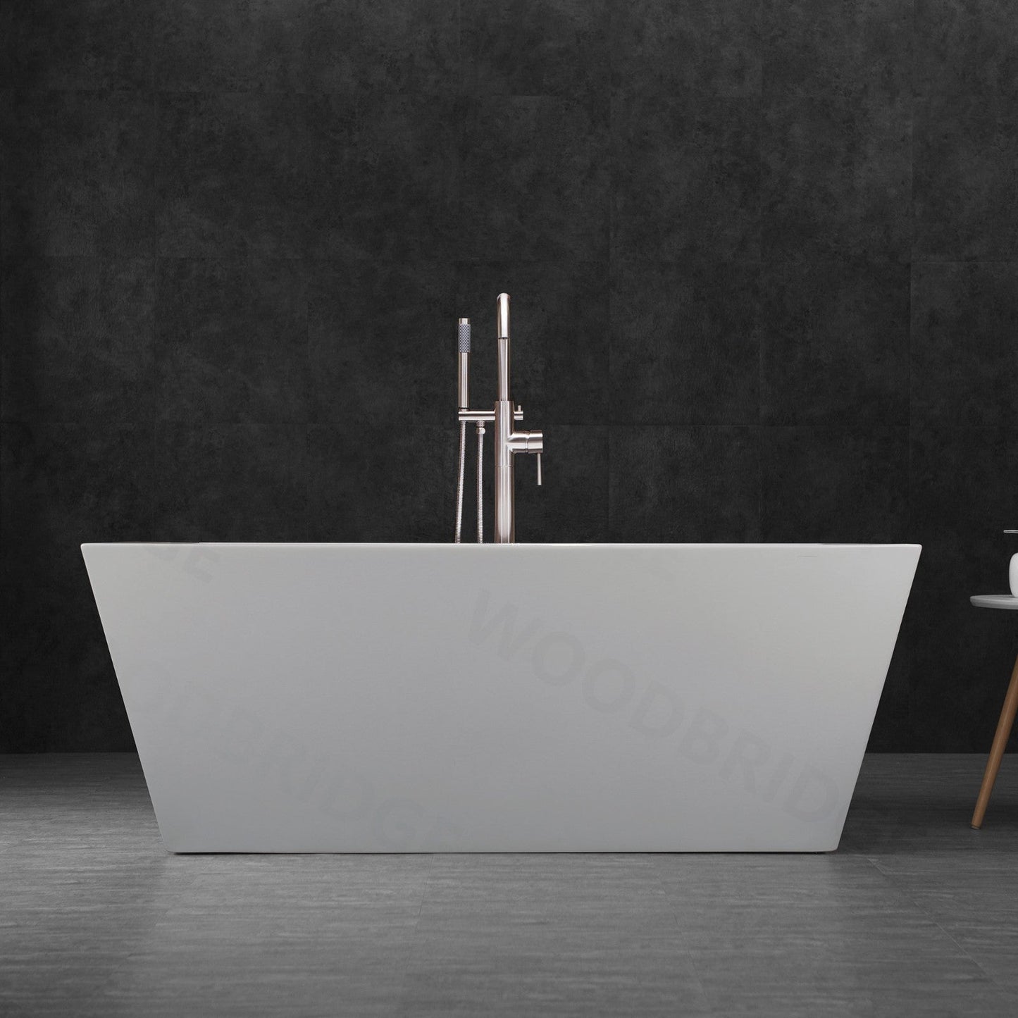 WOODBRIDGE 59" Acrylic Freestanding Bathtub Contemporary Soaking Tub