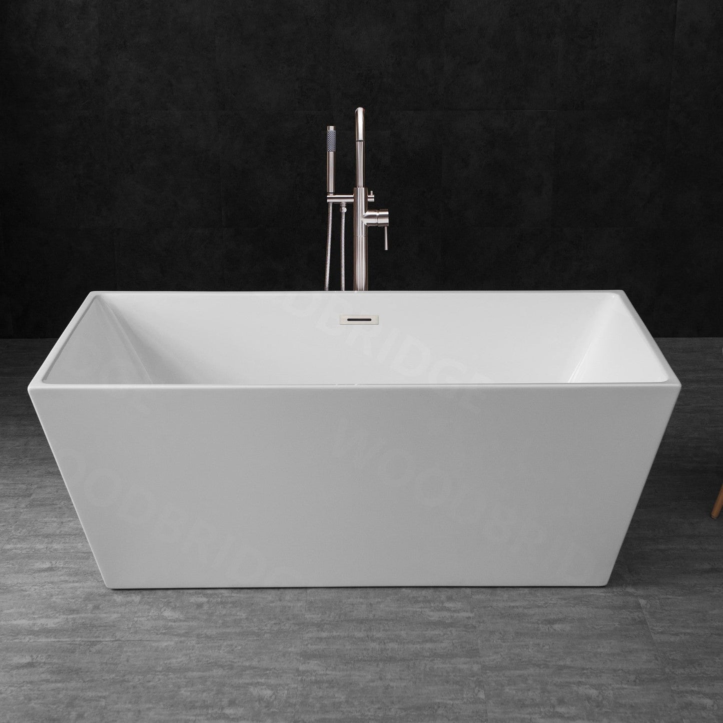 WOODBRIDGE 59" Acrylic Freestanding Bathtub Contemporary Soaking Tub