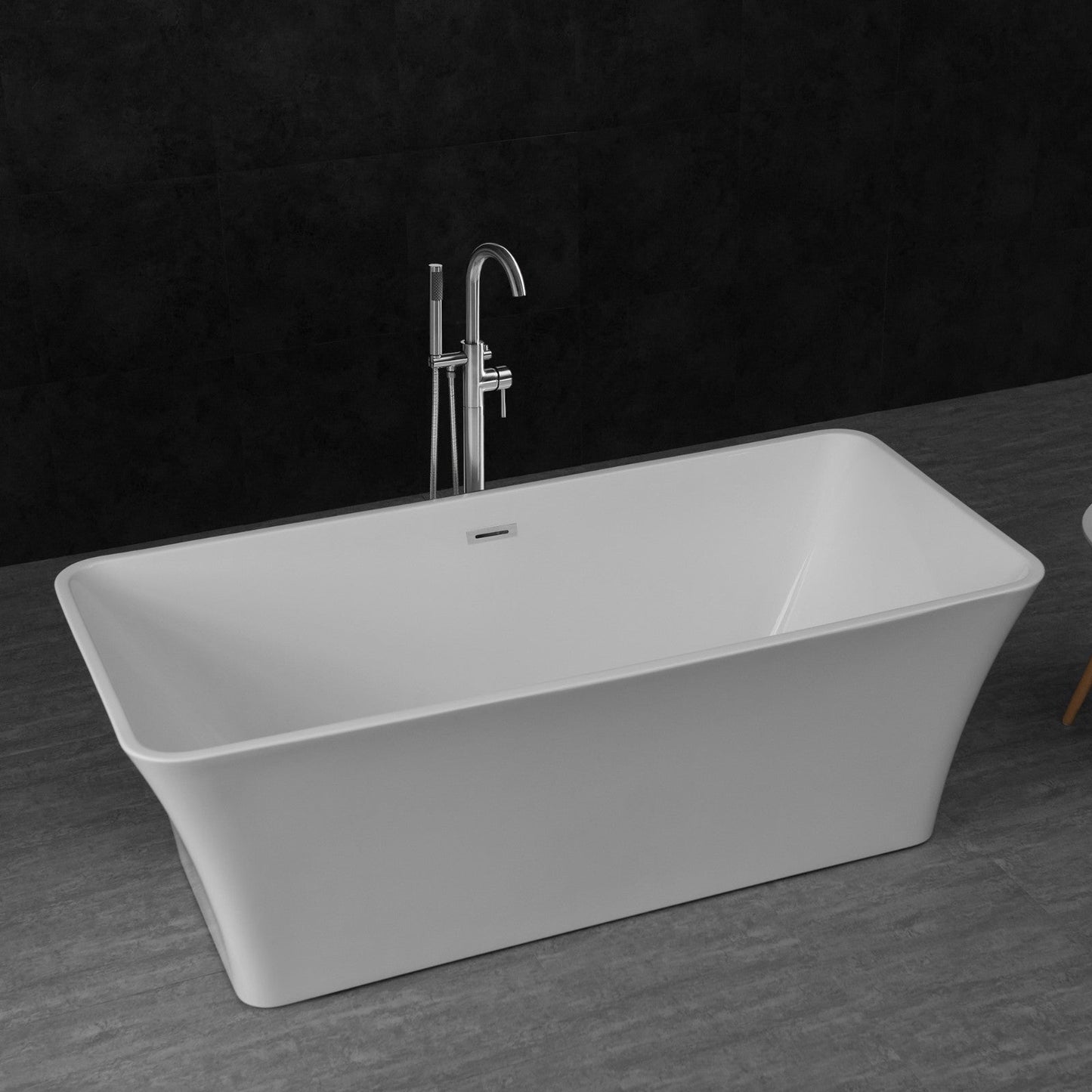 WOODBRIDGE 67" Acrylic Freestanding Bathtub Contemporary Soaking Tub