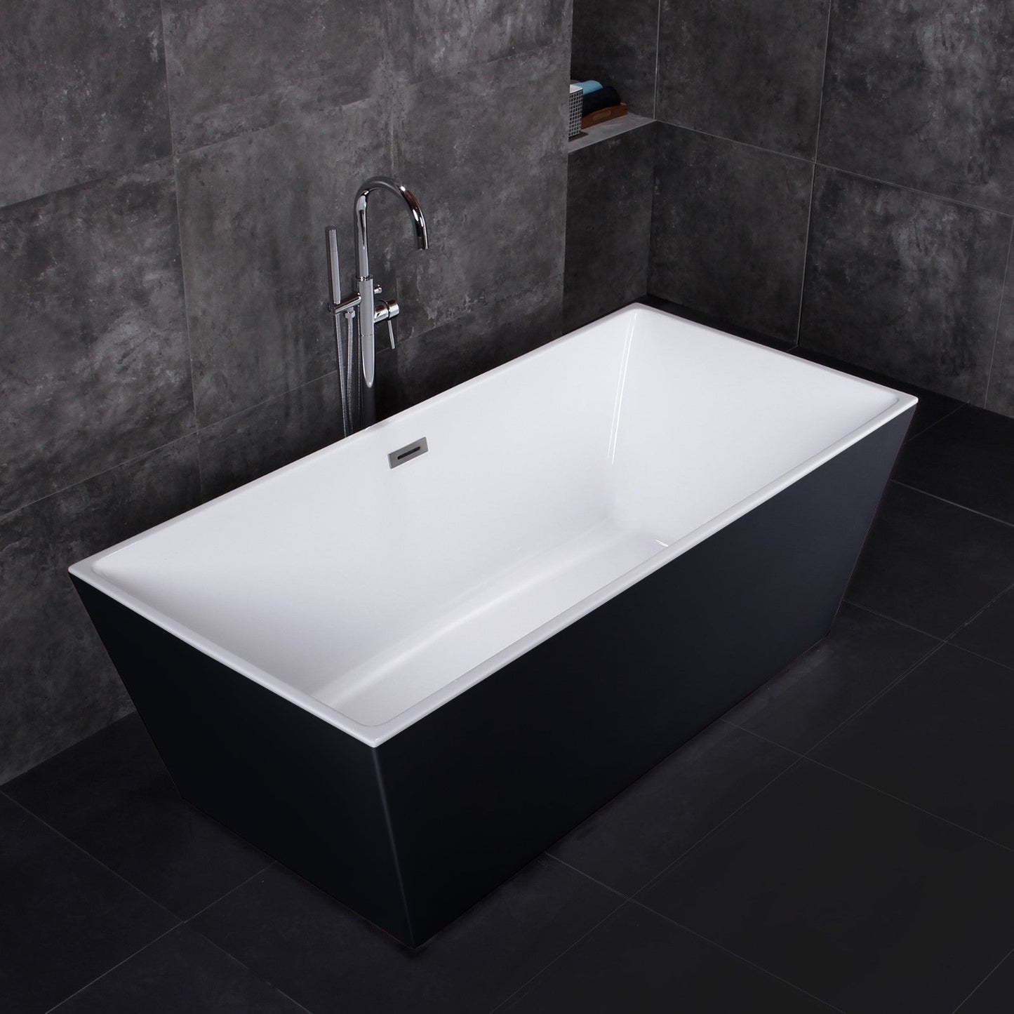 WOODBRIDGE 67" Acrylic Freestanding Bathtub Contemporary Soaking Tub