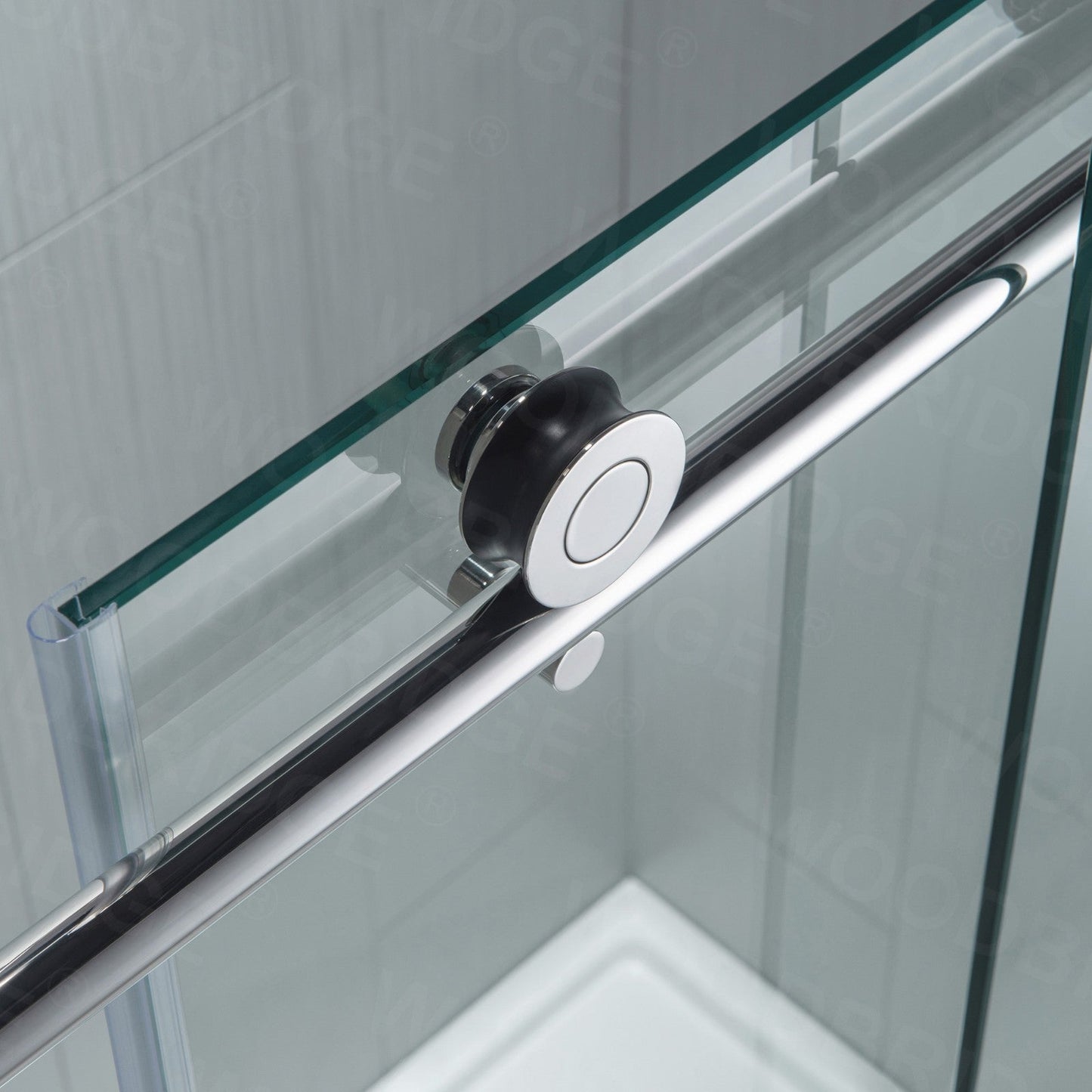 WOODBRIDGE MBSDC4876-B Frameless Shower Doors 44-48" Width x 76"Height with 3/8"(10mm) Clear Tempered Glass