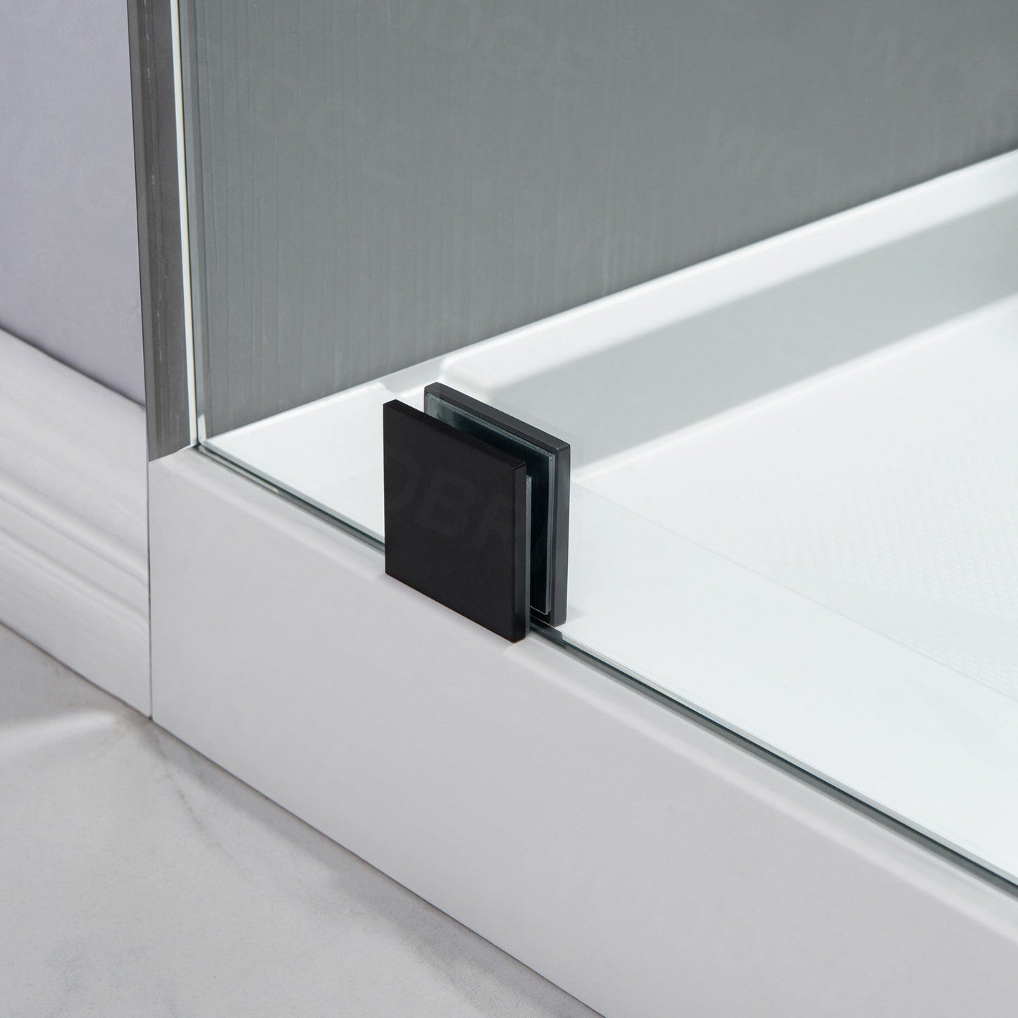 WOODBRIDGE MBSDC4876-B Frameless Shower Doors 44-48" Width x 76"Height with 3/8"(10mm) Clear Tempered Glass