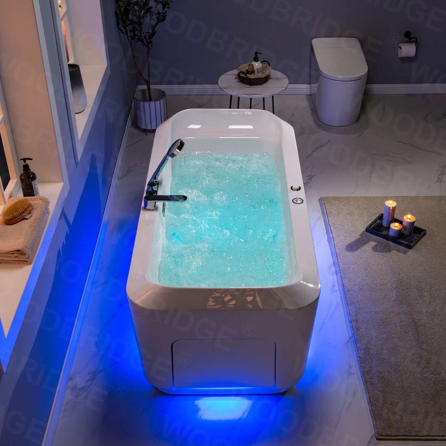 WOODBRIDGE 67"L x 31-1/2"W 1 Person Freestanding Massage Hydrotherapy Bathtub Tub