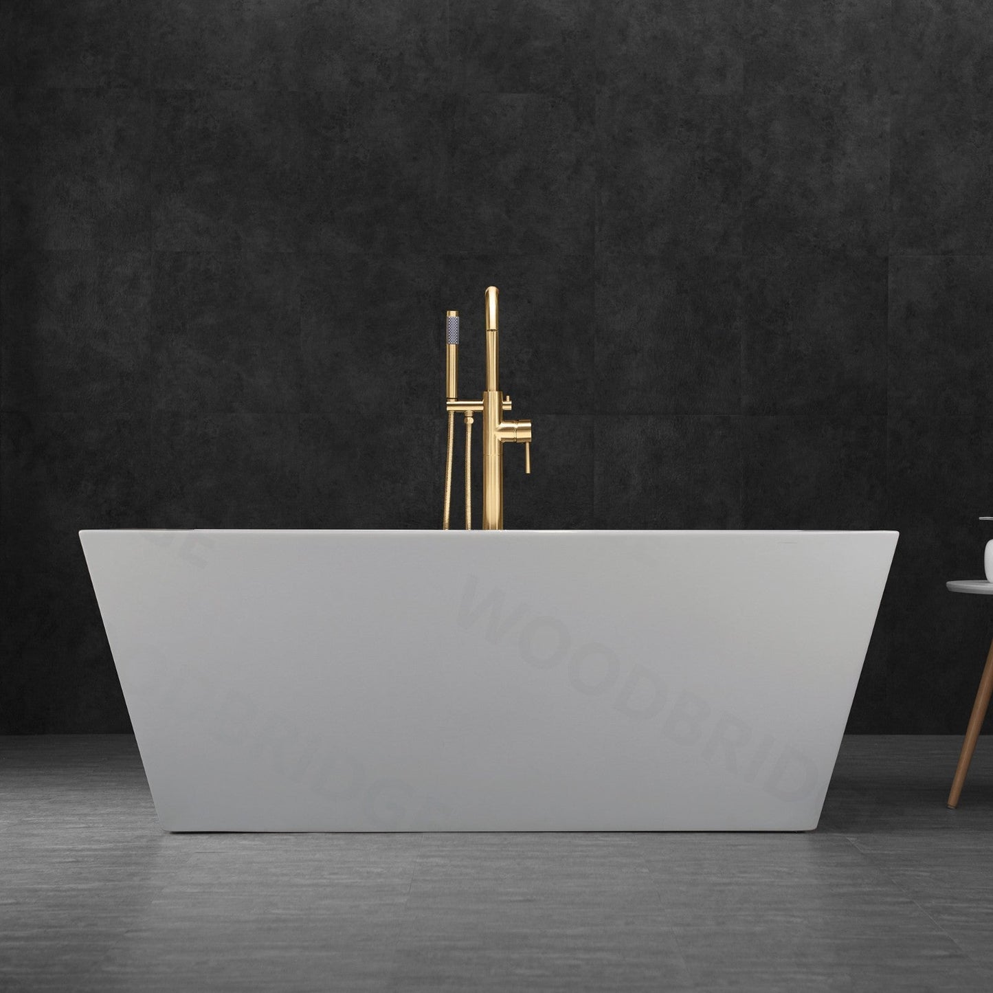 WOODBRIDGE 59" Acrylic Freestanding Bathtub Contemporary Soaking Tub