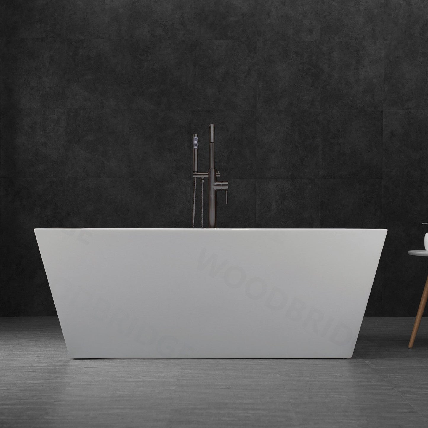 WOODBRIDGE 59" Acrylic Freestanding Bathtub Contemporary Soaking Tub