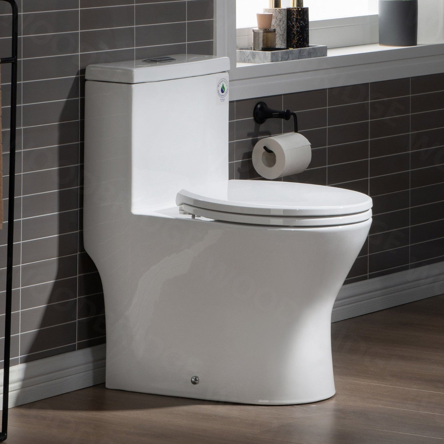 WOODBRIDGE T-0031 Short Compact Tiny One Piece Toilet with Soft Closing Seat, Small Toilet (2 -Pack)