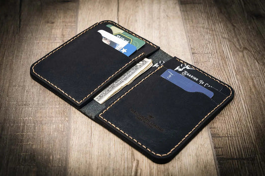 Western Vertical Wallet - Black