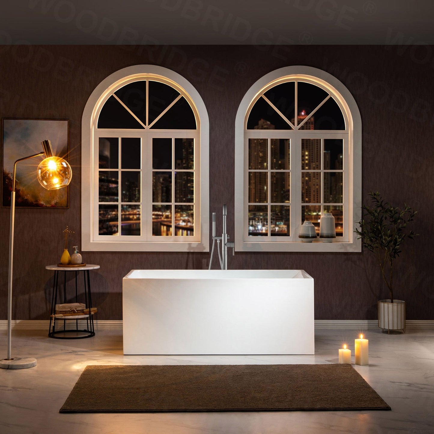 WOODBRIDGE 67" Acrylic Freestanding Bathtub Contemporary Soaking Tub