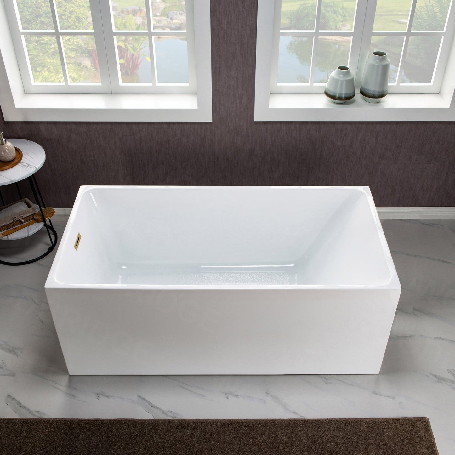 WOODBRIDGE 67" Acrylic Freestanding Bathtub Contemporary Soaking Tub