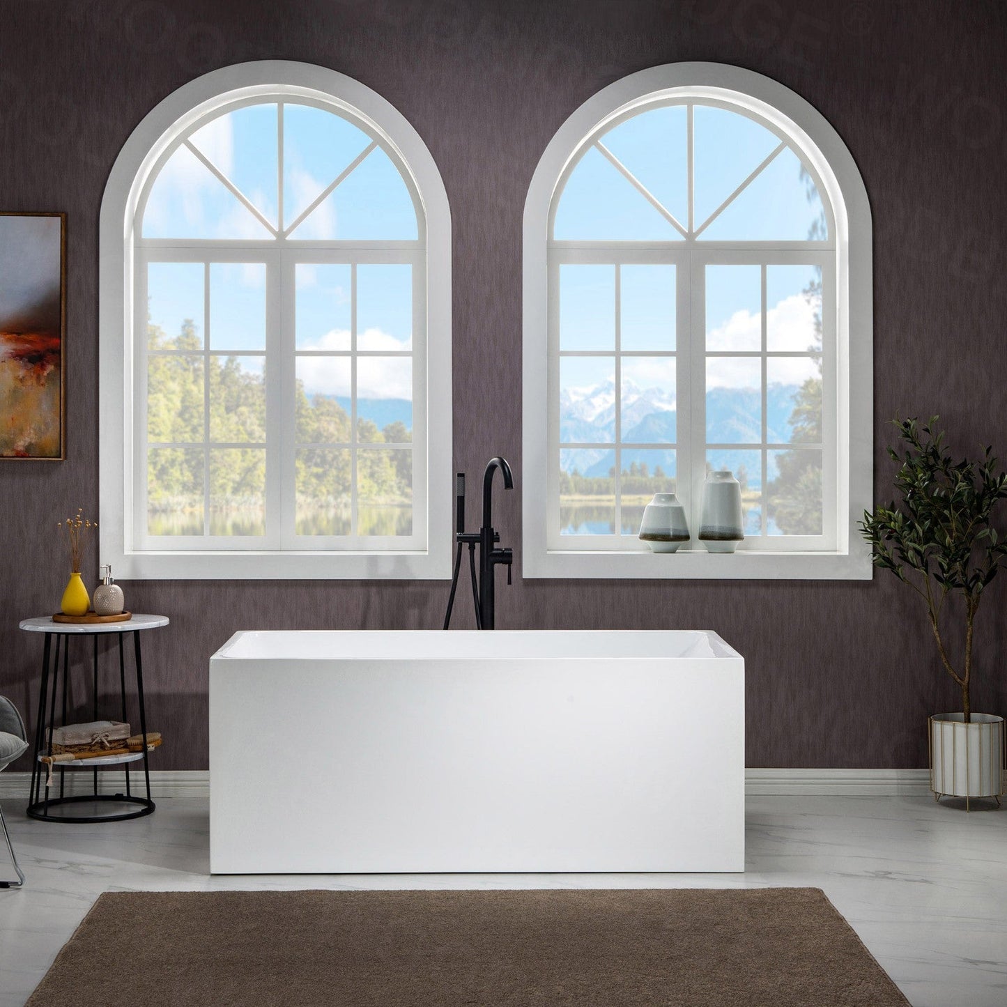 WOODBRIDGE 67" Acrylic Freestanding Bathtub Contemporary Soaking Tub