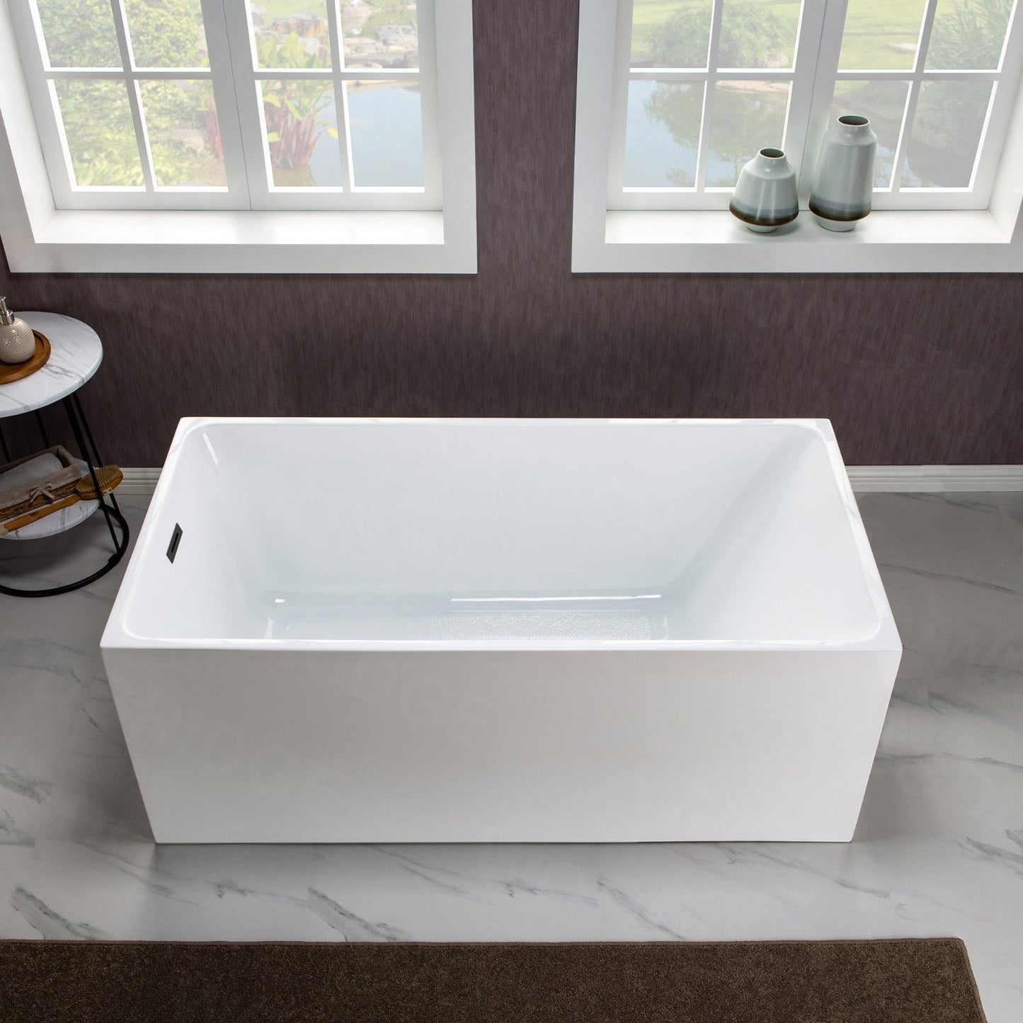 WOODBRIDGE 67" Acrylic Freestanding Bathtub Contemporary Soaking Tub