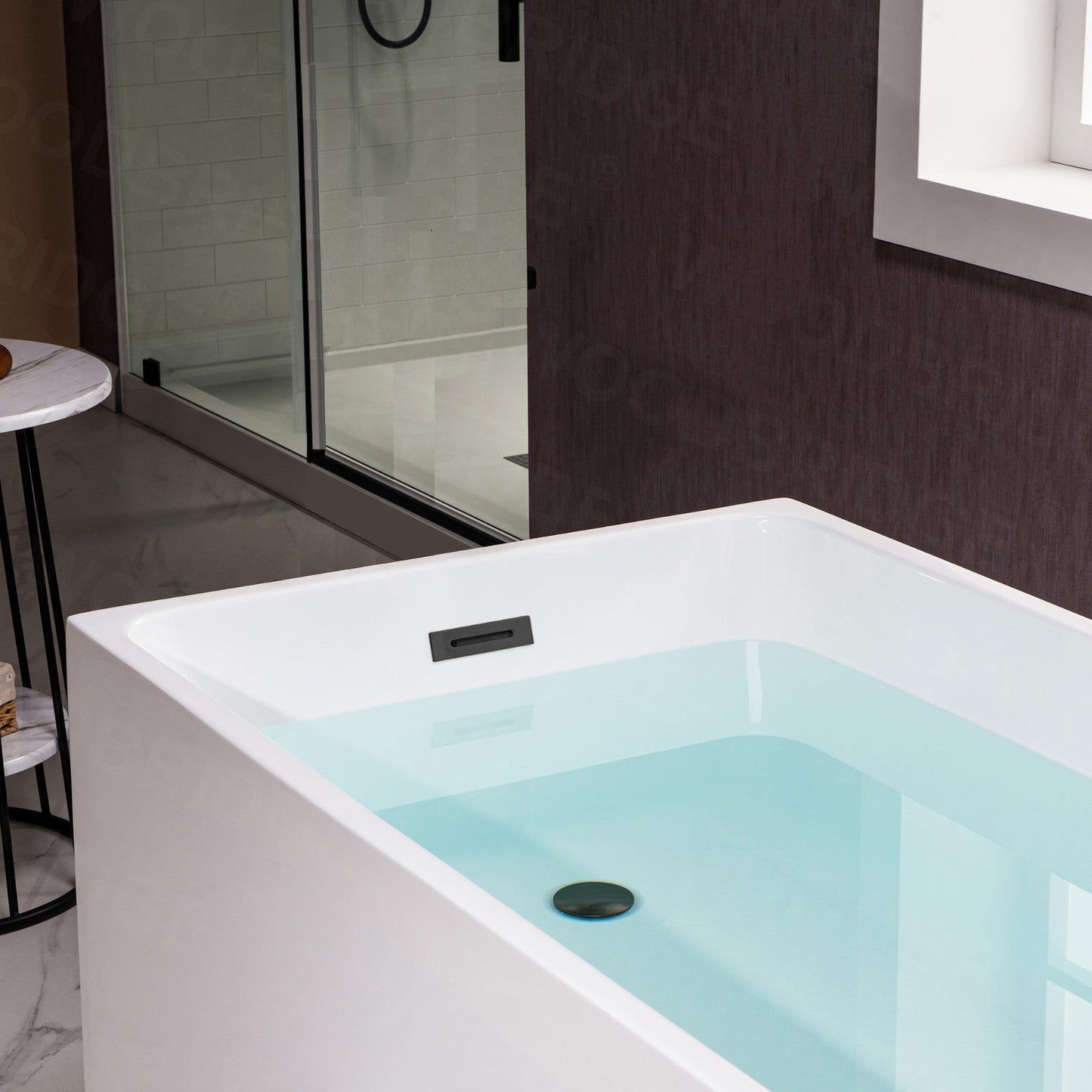 WOODBRIDGE 67" Acrylic Freestanding Bathtub Contemporary Soaking Tub