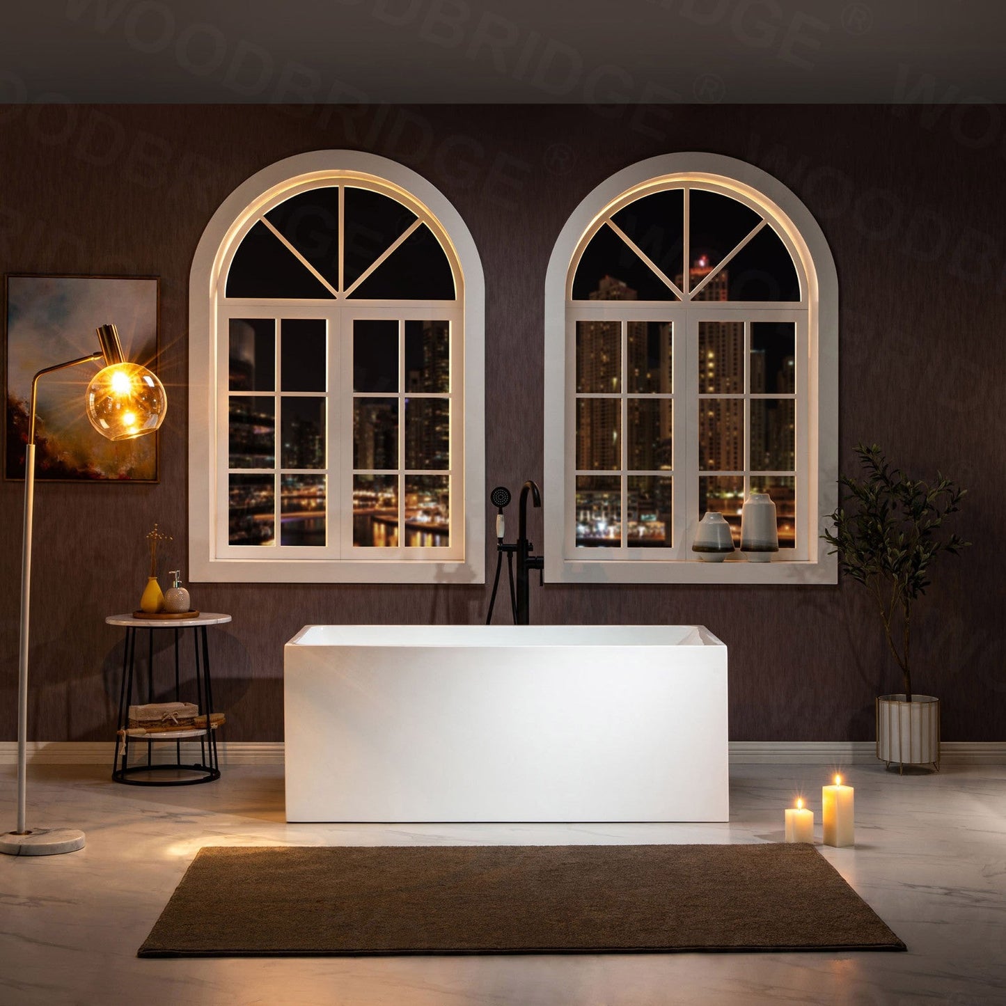 WOODBRIDGE 67" Acrylic Freestanding Bathtub Contemporary Soaking Tub