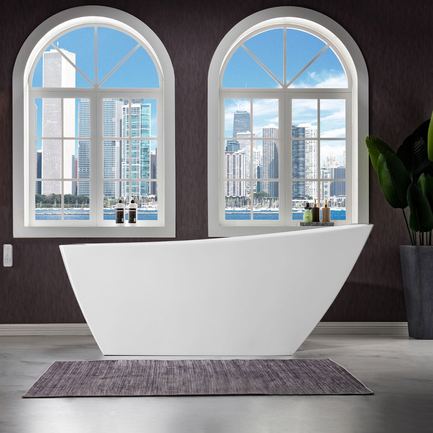 WOODBRIDGE 67" Acrylic Freestanding Bathtub Contemporary Soaking Tub