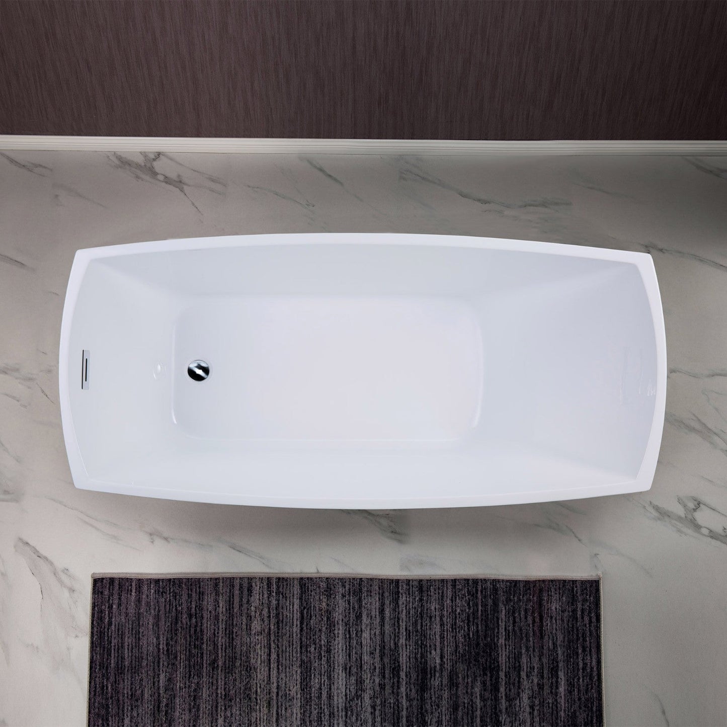 WOODBRIDGE 67" Acrylic Freestanding Bathtub Contemporary Soaking Tub