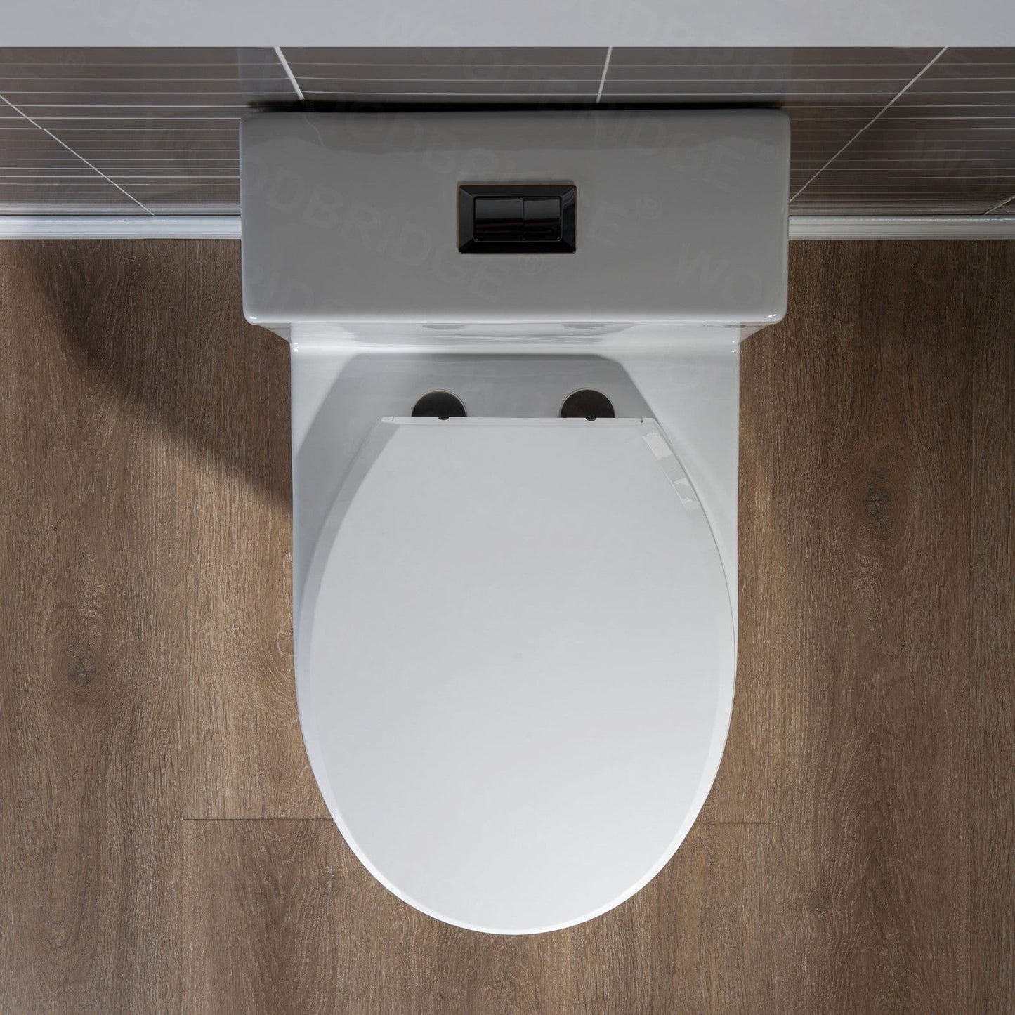 WOODBRIDGE One Piece Short Compact Bathroom Tiny Mini Commode Water Closet Dual Flush Concealed Trapway