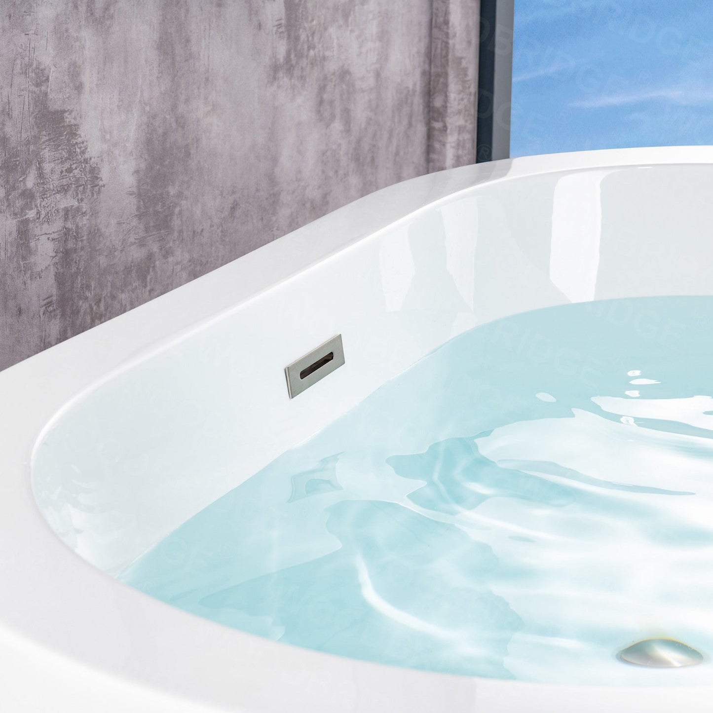WOODBRIDGE BTA0088 56" Acrylic Freestanding Bathtub Contemporary Soaking Tub