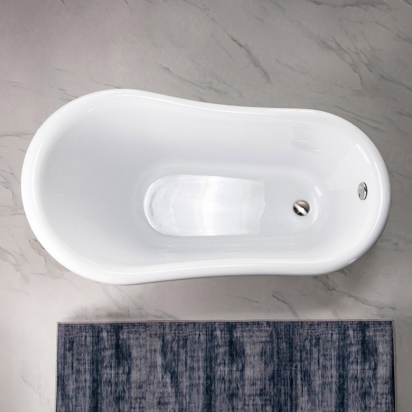 WOODBRIDGE 54" Heavy Duty Acrylic Slipper Clawfoot Bath Tub