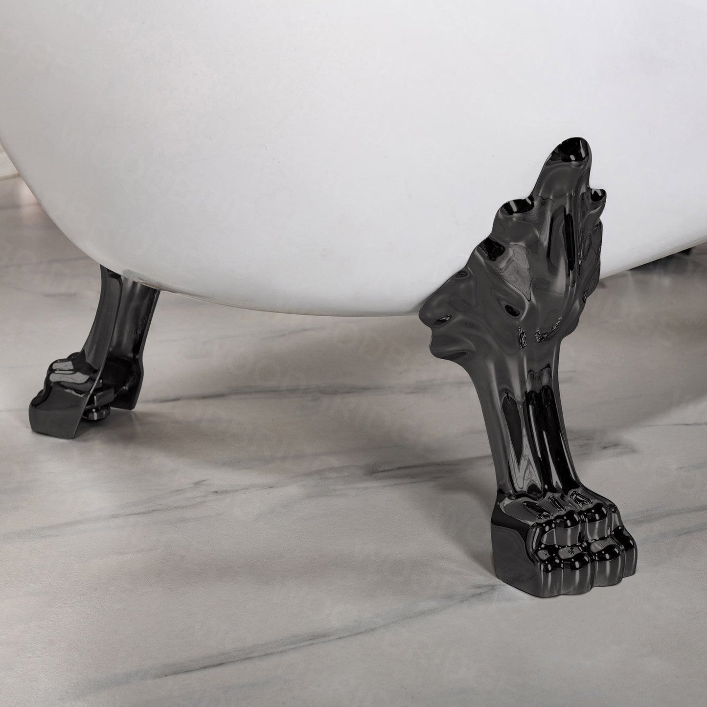 WOODBRIDGE 54" Heavy Duty Acrylic Slipper Clawfoot Bath Tub