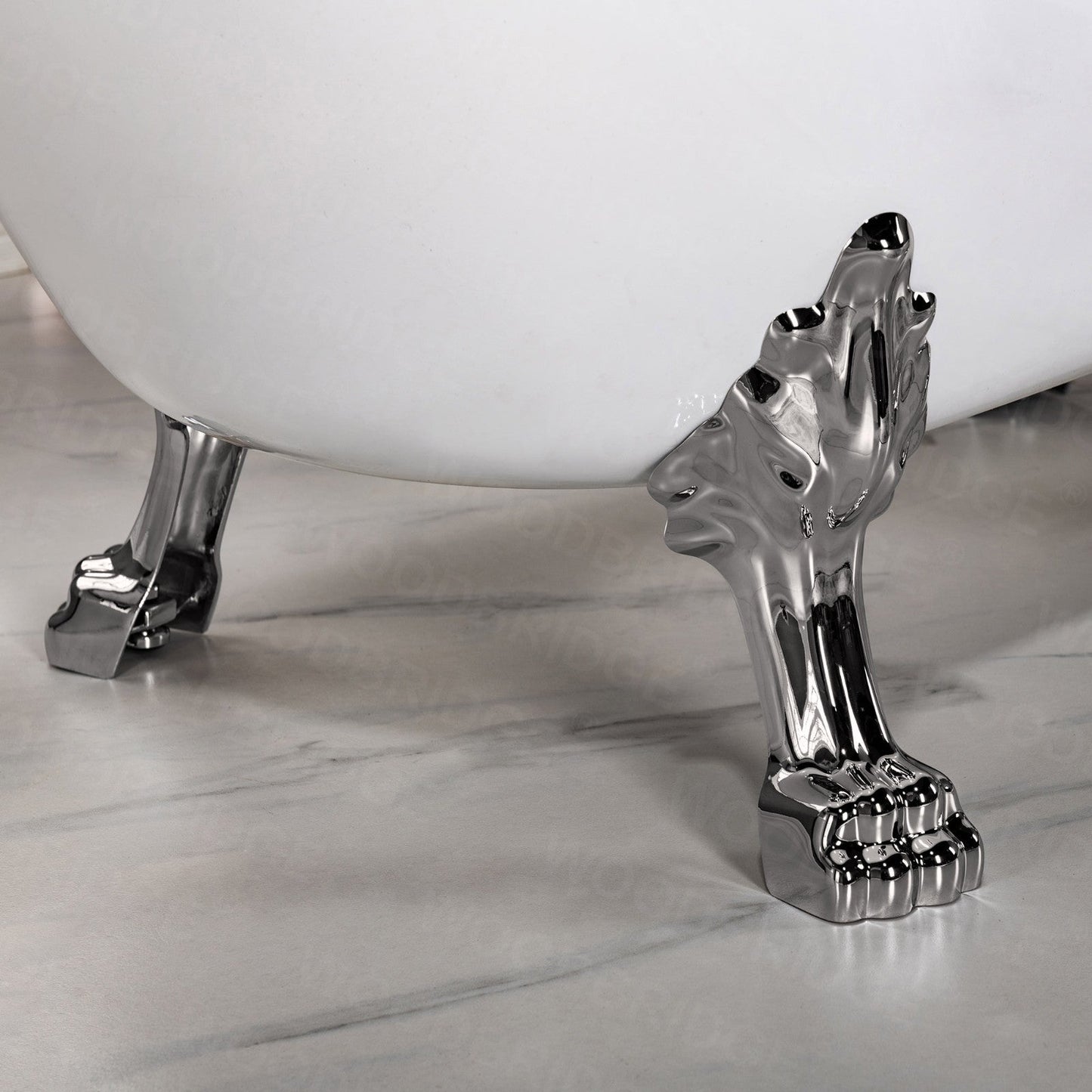 WOODBRIDGE 67" Heavy Duty Acrylic Slipper Clawfoot Bath Tub